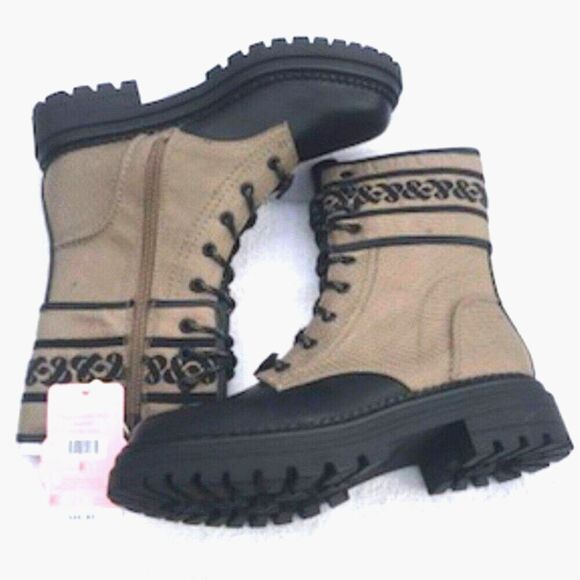 Combat Boots Stella Embroidered . Women's Size: 8 . Sam & Libby . New in Box - Picture 3 of 7